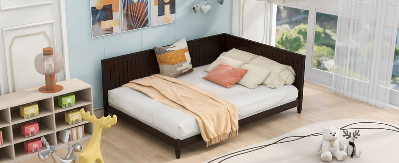 Full Size Wood Daybed/Sofa Bed, Espresso
