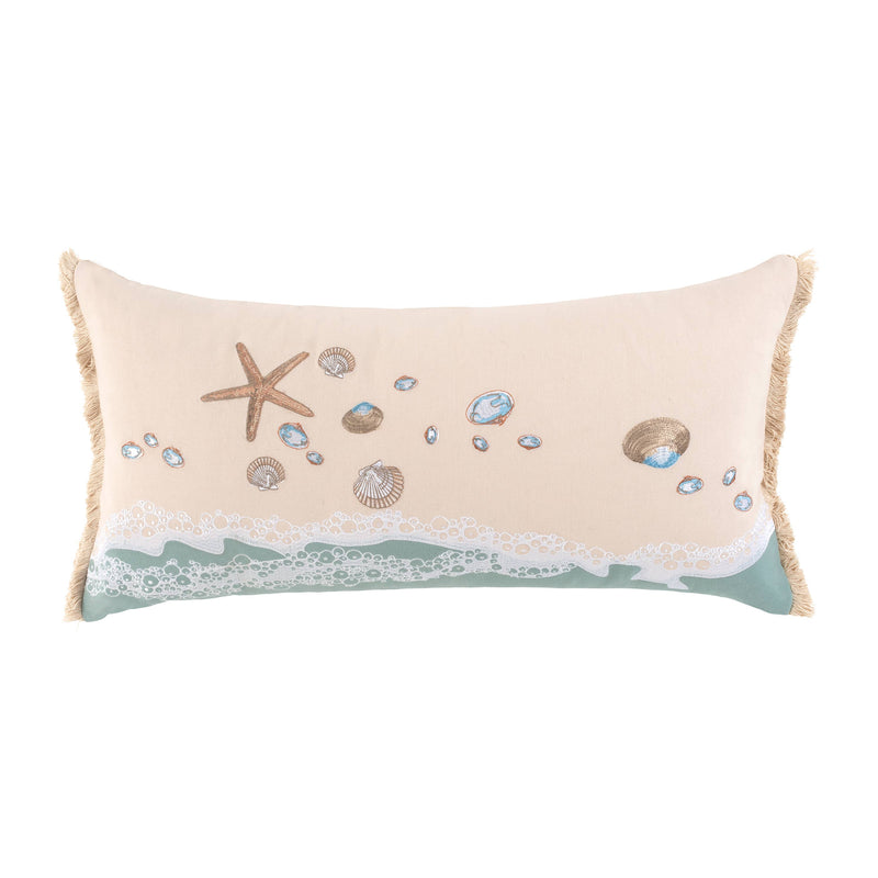 Shells and Sand Lumbar Pillow
