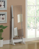 Zayas - Cheval Mirror With Jewelry Storage - White - Atlantic Fine Furniture Inc