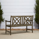 Renaissance Outdoor Patio 4-foot Hand-scraped Wood Garden Bench - Atlantic Fine Furniture Inc