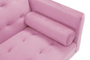 Square arm sleeper sofa Pink Velvet ***Not available for sale on Walmart*** - Atlantic Fine Furniture Inc
