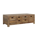 Esther - 6-Drawer Solid Wood Coffee Table - Natural - Atlantic Fine Furniture Inc