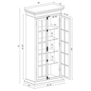 Toni - 2 Door Wood Tall Storage Cabinet - Distressed White - Atlantic Fine Furniture Inc