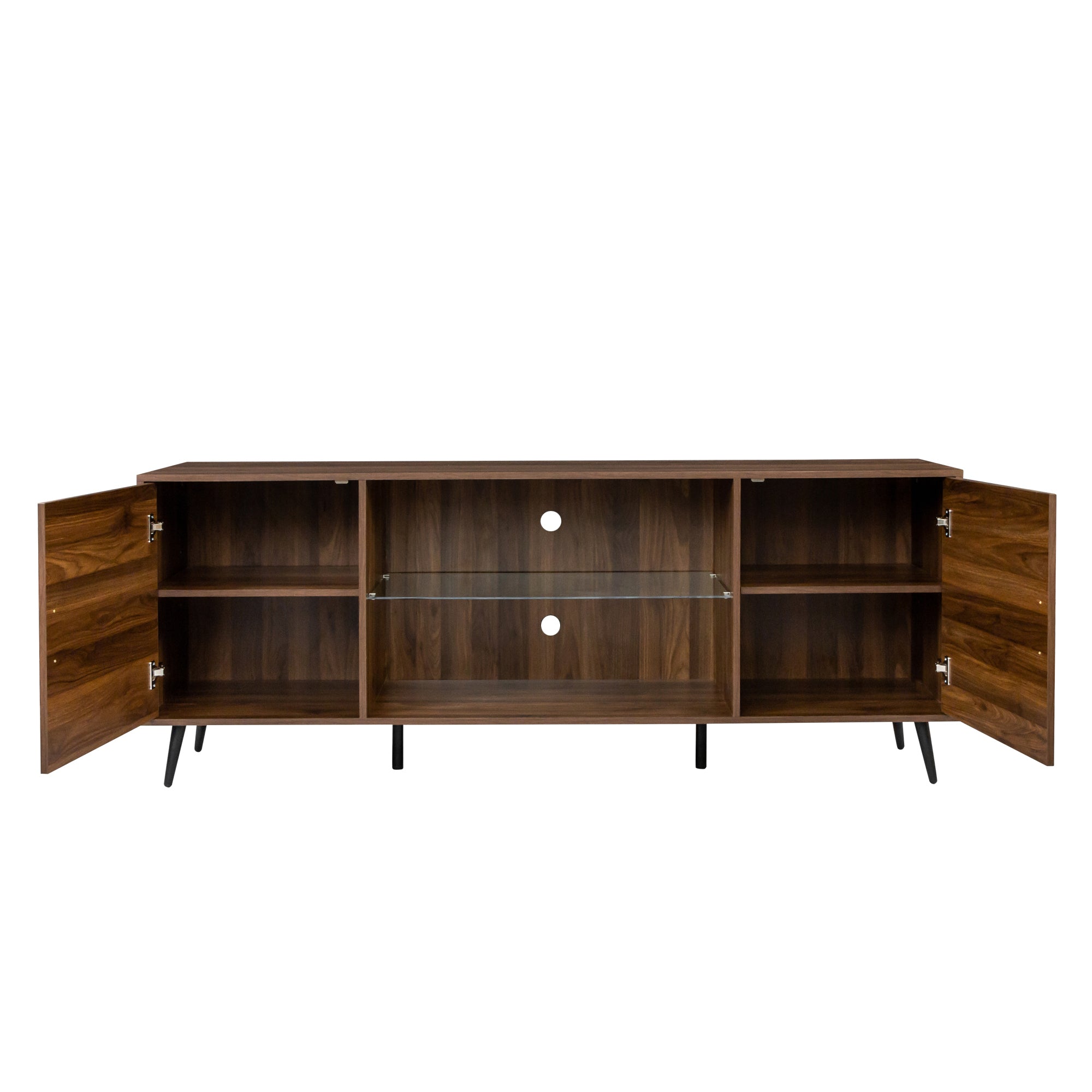 TV Stand Mid-Century Wood Modern Entertainment Center Adjustable Storage Cabinet TV Console for Living Room - Atlantic Fine Furniture Inc