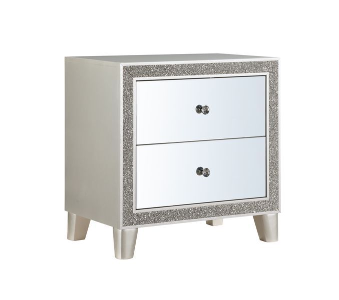 Sliverfluff - Nightstand - Mirrored & Champagne Finish - Atlantic Fine Furniture Inc