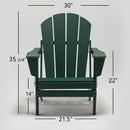 Classic Solid All-weather Folding HDPE Adirondack Chair - Atlantic Fine Furniture Inc