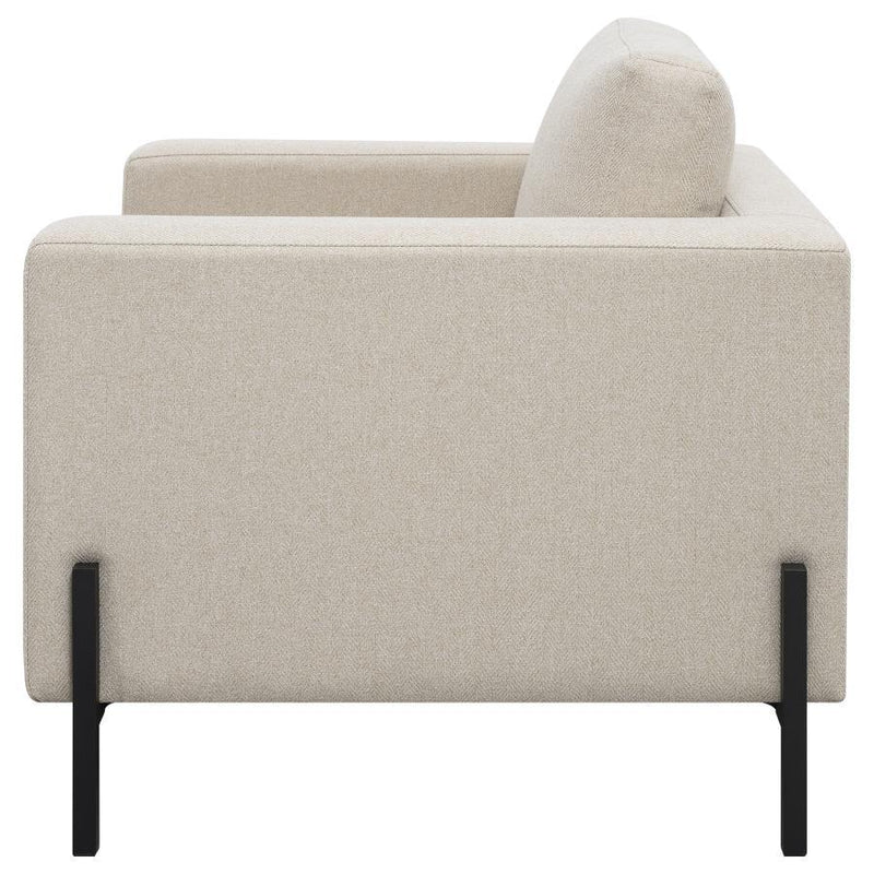 Tilly - Upholstered Track Arm Accent Chair - Oatmeal