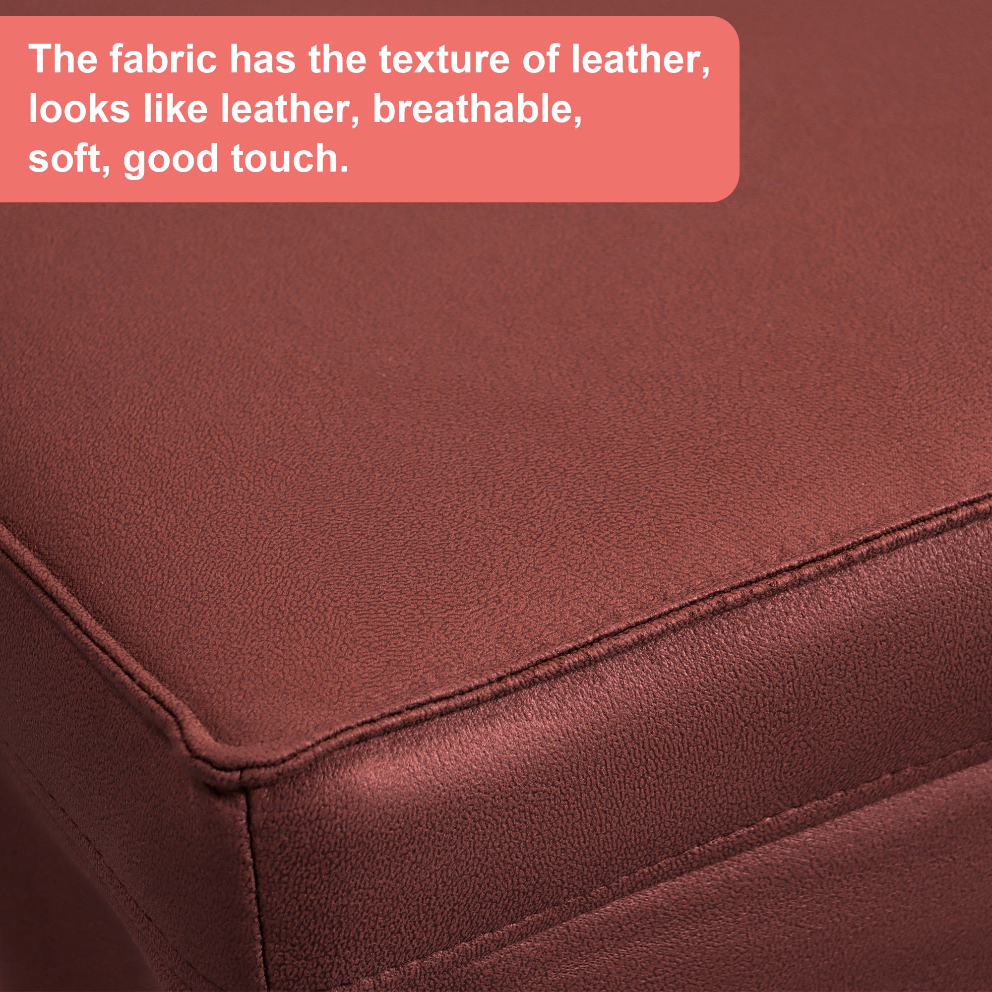 Sofa Bed 4 in 1 Ottoman Sleeper Bed Convertible Chair Bed with Adjustable Back Breathable Sleeper Guest Bed for Small Room, Orange Red - Atlantic Fine Furniture Inc