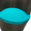 Outdoor Patio Bistro Table Set 3 Piece Rattan Seating Group with Cushions - Atlantic Fine Furniture Inc