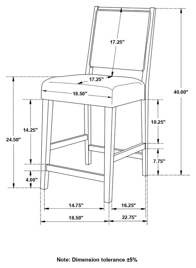 Bedford - Upholstered Open Back Bar Stools With Footrest (Set of 2)