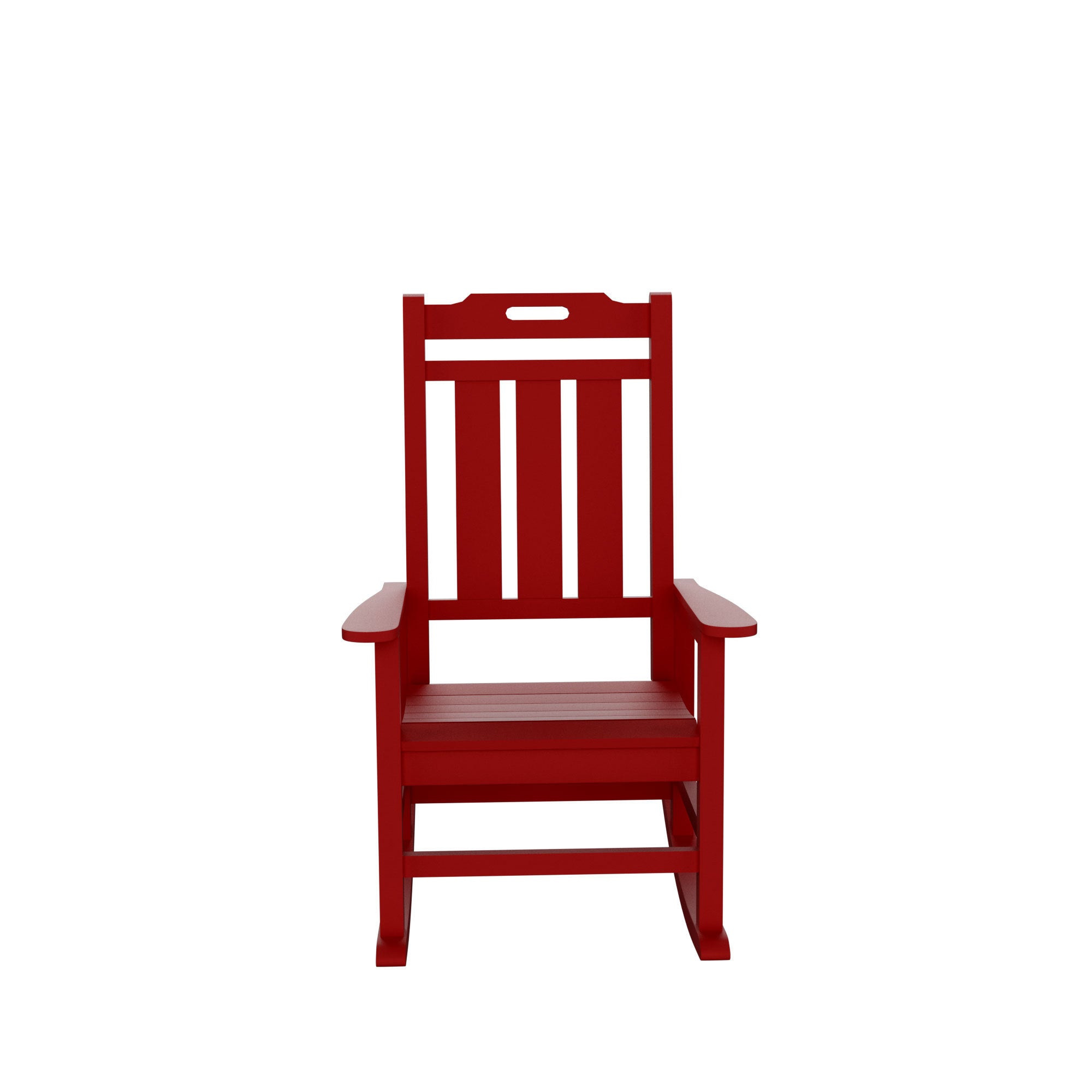 Presidential Rocking Chair HDPE Rocking Chair Fade-Resistant Porch Rocker Chair, All Weather Waterproof for Balcony/Beach/Pool  Red - Atlantic Fine Furniture Inc