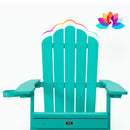 TALE Folding Adirondack Chair with Pullout Ottoman with Cup Holder, Oversized, Poly Lumber,  for Patio Deck Garden, Backyard Furniture, Easy to Install,GREEN. Banned from selling on Amazon - Atlantic Fine Furniture Inc