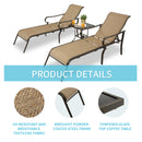 Patio chaise lounges outdoors, poolside chairs with coffee tabel - Atlantic Fine Furniture Inc