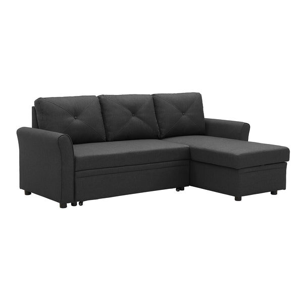Orisfur. 83" Pull Out Sleeper Sofa Reversible L-Shape 3 Seat Sectional Couch with Storage for Living Room Furniture Set - Atlantic Fine Furniture Inc
