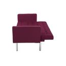 Square arm sleeper sofa Red Velvet ***Not available for sale on Walmart*** - Atlantic Fine Furniture Inc