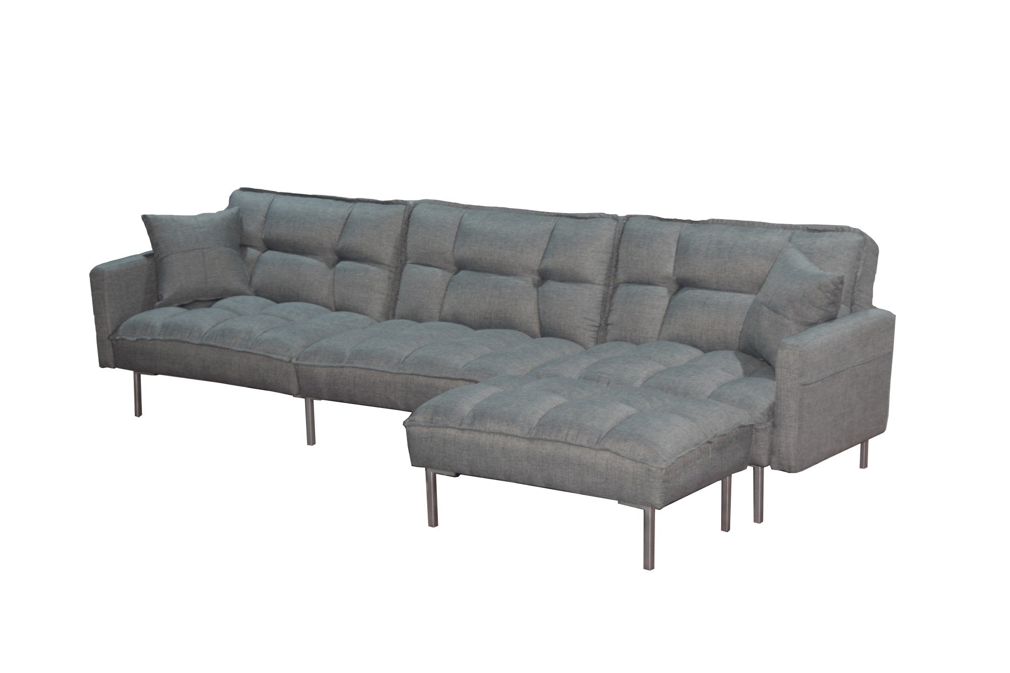 Sectional sofa couch sleeper grey - Atlantic Fine Furniture Inc