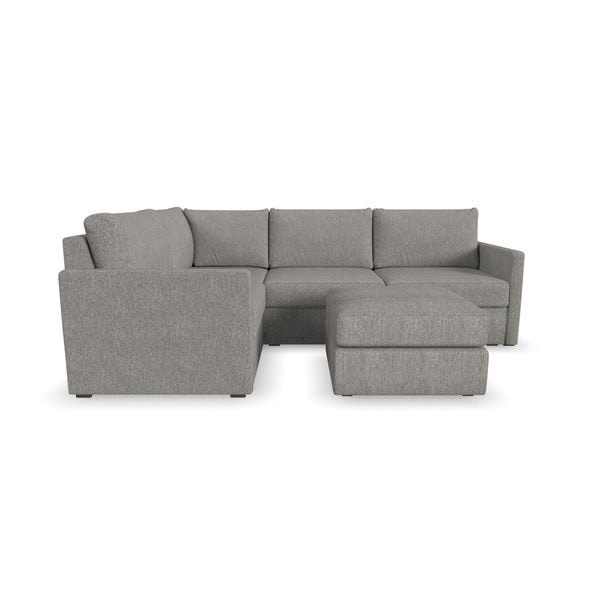 Flex - 4 Seat Sectional, Ottoman - Dark Gray