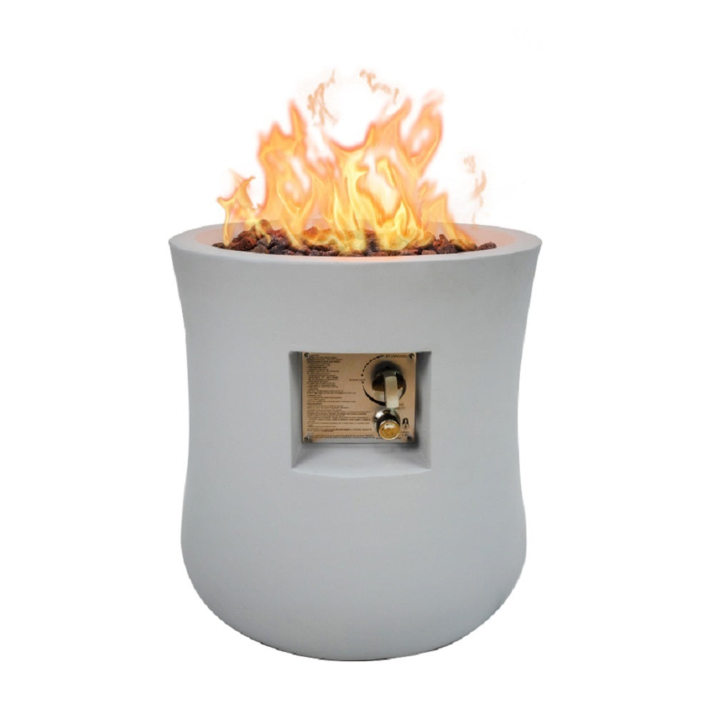 MgO Grey Outdoor Gas fire Pit 40000BTU for Outdoor - Atlantic Fine Furniture Inc