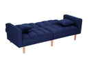 FUTON SLEEPER SOFA WITH 2 PILLOWS NAVY BLUE FABRIC（W223S00030） - Atlantic Fine Furniture Inc