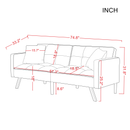 FUTON SOFA SLEEPER GREY VELVET WITH 2 PILLOWS（same asW223S01431、W223S01464。Size difference, See Details in page.
） - Atlantic Fine Furniture Inc