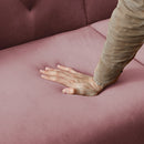 FUTON SOFA SLEEPER PINK VELVET WITH 2 PILLOWS ***Not available for sale on Walmart*** - Atlantic Fine Furniture Inc