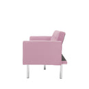 Square arm sleeper sofa Pink Velvet ***Not available for sale on Walmart*** - Atlantic Fine Furniture Inc