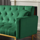 GREEN Convertible Folding Futon Sofa Bed , Sleeper Sofa Couch for Compact Living Space. - Atlantic Fine Furniture Inc
