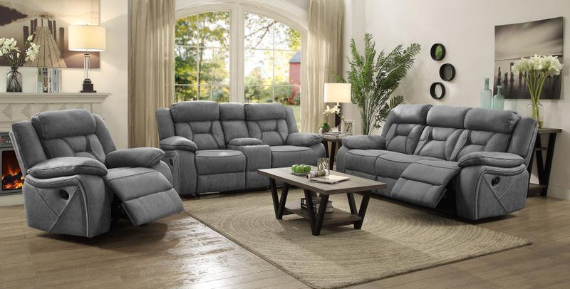 Higgins - Pillow Top Arm Motion Loveseat with Console