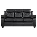 Finley - Upholstered Padded Arm Tufted Sofa - Black - Atlantic Fine Furniture Inc