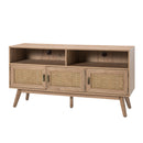 Mermeros TV Stand for TVs up to 65" with Three Doors - Atlantic Fine Furniture Inc