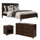 Classic Rich Brown 3 Pieces King Bedroom Set (King Bed + Nightstand+ Dresser) - Atlantic Fine Furniture Inc