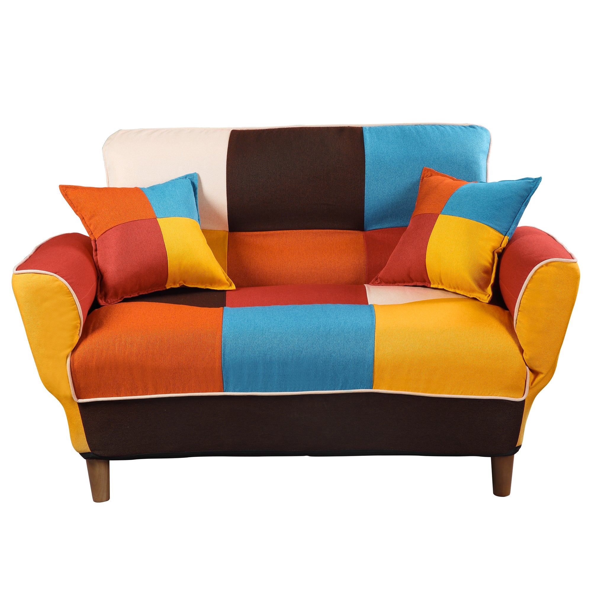 [VIDEO provided] U_STYLE Small Space Colorful Sleeper Sofa, Solid Wood Legs - Atlantic Fine Furniture Inc