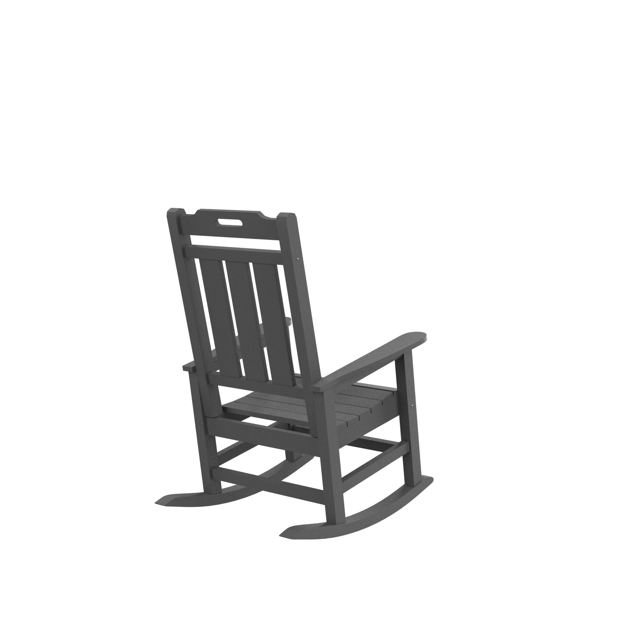 Presidential Rocking Chair HDPE Rocking Chair Fade-Resistant Porch Rocker Chair, All Weather Waterproof for Balcony/Beach/Pool Gray - Atlantic Fine Furniture Inc