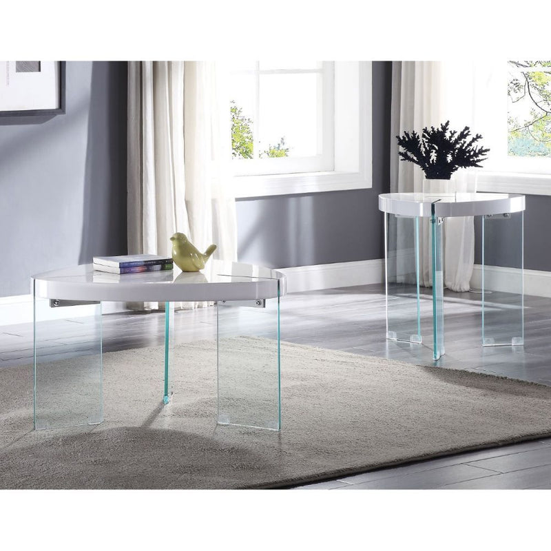 KD, Triangular Tripod Coffee Table • NO Storage.