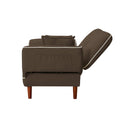 RELAX LOUNGE SOFA BED SLEEPER WITH 2PILLOWS BROWN FABRIC - Atlantic Fine Furniture Inc