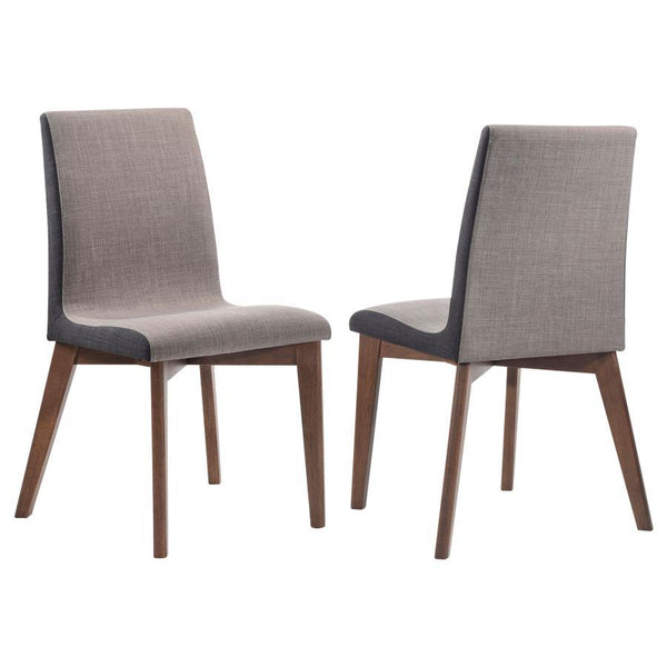 Redbridge - Upholstered Dining Side Chair (Set of 2) - Natural Walnut - Atlantic Fine Furniture Inc