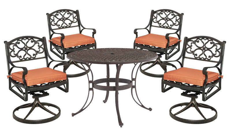 Sanibel - 48" Outdoor Dining Set With Swivel Chairs