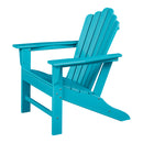 Classic Outdoor Adirondack Chair for Garden Porch Patio Deck Backyard, Weather Resistant Accent Furniture, Blue - Atlantic Fine Furniture Inc