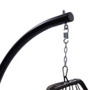 Outdoor Patio Wicker Folding Hanging Chair,Rattan Swing Hammock Egg Chair With C Type Bracket , With Cushion And Pillow - Atlantic Fine Furniture Inc