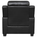 Finley - Upholstered Padded Arm Tufted Accent Chair - Black - Atlantic Fine Furniture Inc