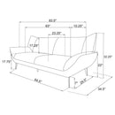 Acton - Upholstered Flared Arm Sofa - Teal Blue