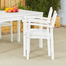 Bradley Outdoor Patio Wood Garden Stacking Armchair (Set of 2) - Atlantic Fine Furniture Inc