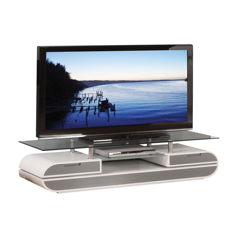 ACME Lainey TV Stand in White & Gray 91142 - Atlantic Fine Furniture Inc