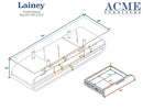 ACME Lainey TV Stand in White & Gray 91142 - Atlantic Fine Furniture Inc