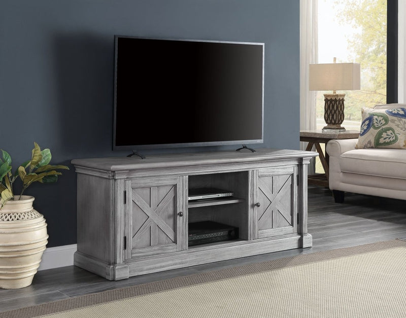 ACME Lucinda TV Stand, Gray Oak 91612 - Atlantic Fine Furniture Inc