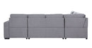 ACME Nardo Storage Sleeper Sectional Sofa, Gray Fabric 55545 - Atlantic Fine Furniture Inc