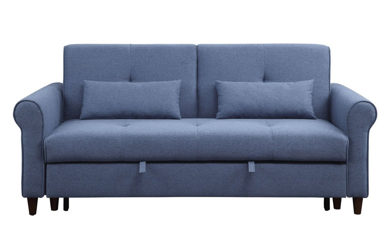 ACME Nichelle Sleeper Sofa, Blue Fabric 55565 - Atlantic Fine Furniture Inc
