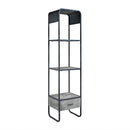 ACME Raziela Side Pier, Concrete Gray & Black Finish LV01144 - Atlantic Fine Furniture Inc