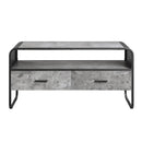 ACME Raziela TV Stand, Concrete Gray & Black Finish LV01143 - Atlantic Fine Furniture Inc
