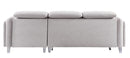 ACME Reyes Sectional Sofa w/Sleeper, Beige Nubuck 56040 - Atlantic Fine Furniture Inc